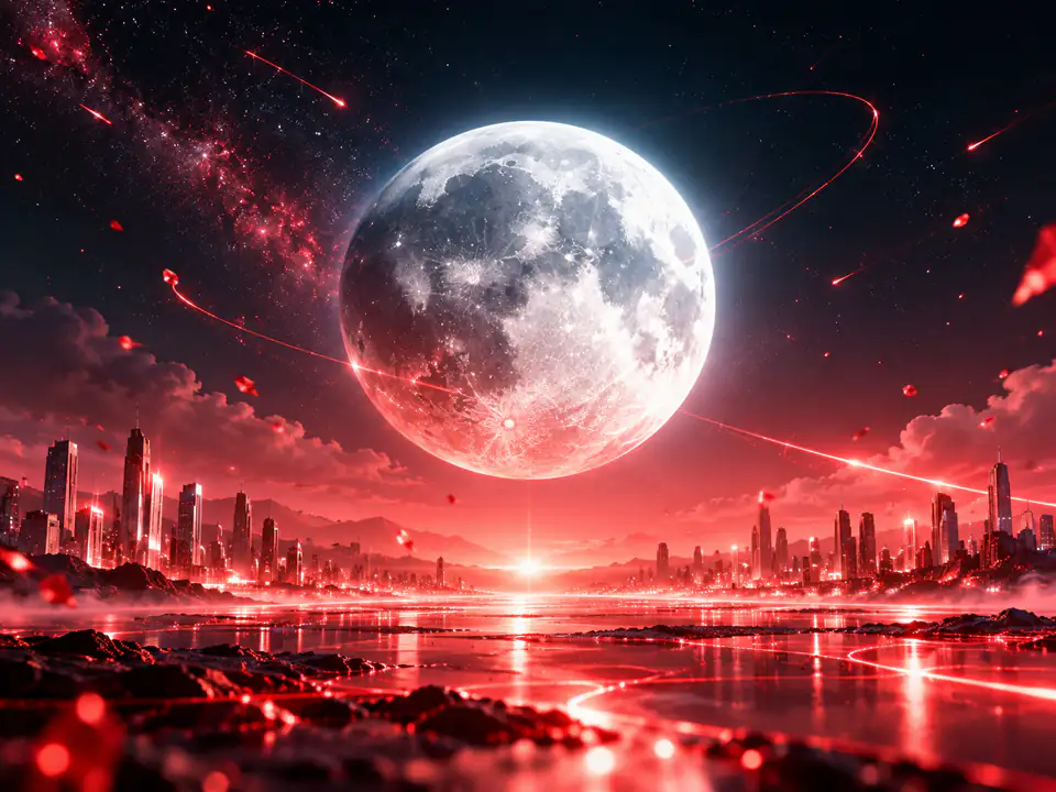 A luminous moon celebrating TRON today